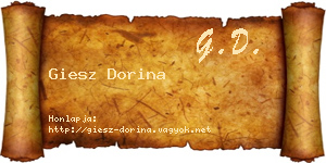 Giesz Dorina névjegykártya