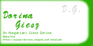 dorina giesz business card